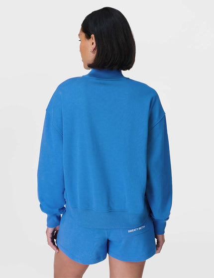 Sweaty Betty Revive Crop Half Zip - Tidal Blueimage2- The Sports Edit