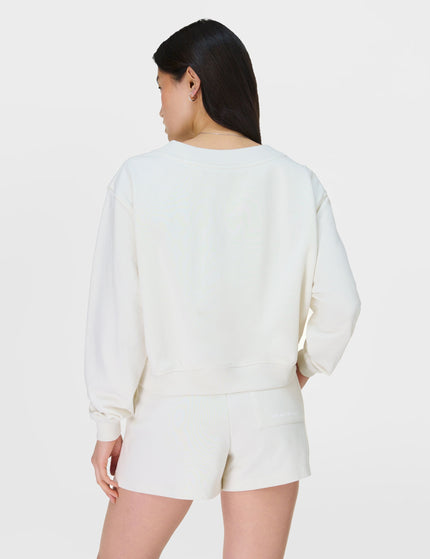 Sweaty Betty Revive Crop V-Neck Sweatshirt - Lily Whiteimage2- The Sports Edit