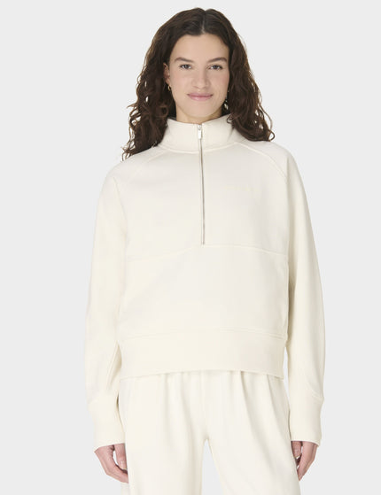 Sweaty Betty Revive Rib Mix Half Zip Sweatshirt - Lily Whiteimages1- The Sports Edit