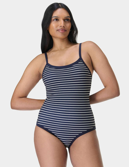 Sweaty Betty Riviera Swimsuit - Blue Coastal Stripeimage1- The Sports Edit