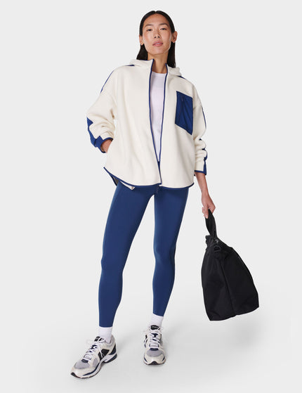 Sweaty Betty Roam Borg Zip Up - Lily White/Flux Blueimage7- The Sports Edit