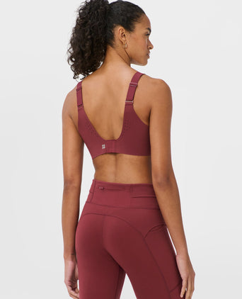 Runner's High Sports Bra - Merlot Red