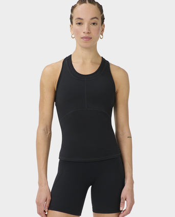 Runner's High Three Pocket Tank - Black