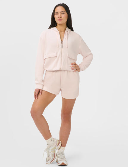 Sweaty Betty Sand Wash Crop Hoodie - Sundust Pinkimages5- The Sports Edit