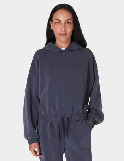 Sweaty Betty Sand Wash Crop Hoody - Navy Blueimage1- The Sports Edit