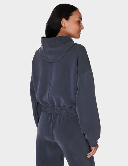 Sweaty Betty Sand Wash Crop Hoody - Navy Blueimage2- The Sports Edit