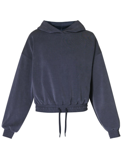 Sweaty Betty Sand Wash Crop Hoody - Navy Blueimage6- The Sports Edit