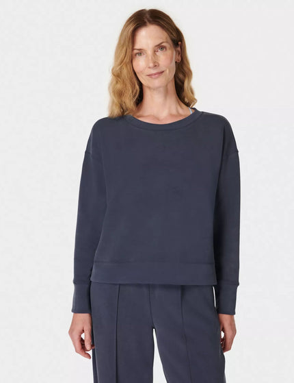 Sweaty Betty Sand Wash Pullover - Navy Blueimage1- The Sports Edit