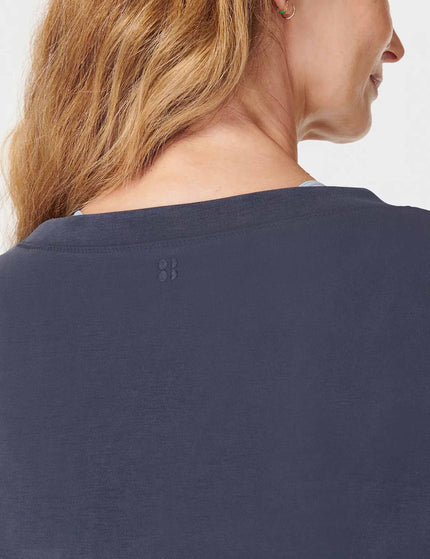 Sweaty Betty Sand Wash Pullover - Navy Blueimage3- The Sports Edit