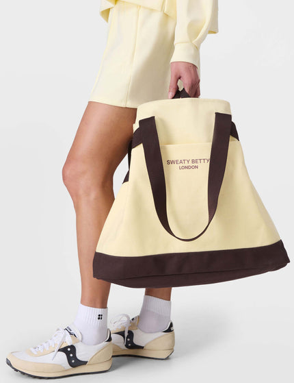 Sweaty Betty SB Canvas Bucket Bag - Buttercream Yellowimage7- The Sports Edit