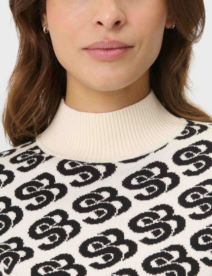 Sweaty Betty SB High Neck Ski Midlayer - White SB Jacquardimages3- The Sports Edit