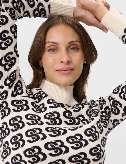 Sweaty Betty SB High Neck Ski Midlayer - White SB Jacquardimages4- The Sports Edit