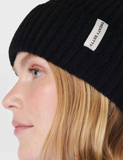 Sweaty Betty Snowfall Knitted Beanie - Blackimage5- The Sports Edit