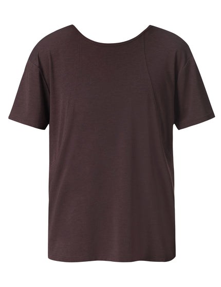Sweaty Betty Soft Flow Strappy Back Boxy Tee - Sable Brownimage8- The Sports Edit