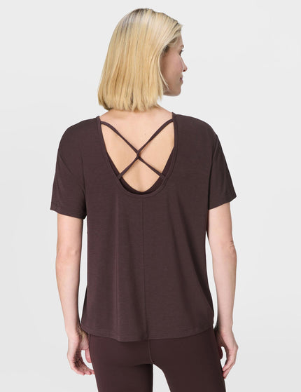 Sweaty Betty Soft Flow Strappy Back Boxy Tee - Sable Brownimage1- The Sports Edit
