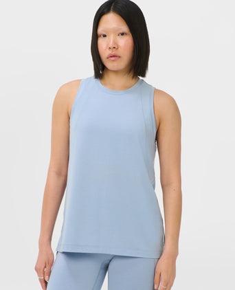 Soft Flow Studio Longline Vest - Laguna Blue