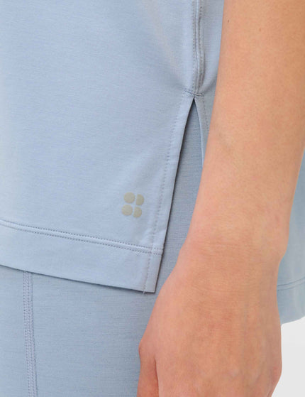 Sweaty Betty Soft Flow Studio Longline Vest - Laguna Blueimages3- The Sports Edit