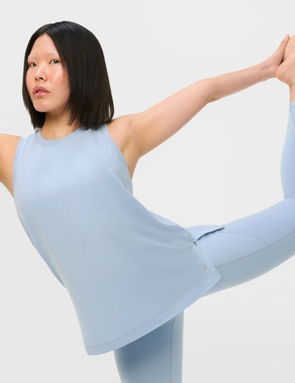 Sweaty Betty Soft Flow Studio Longline Vest - Laguna Blueimages4- The Sports Edit