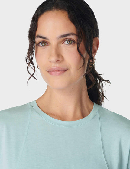 Sweaty Betty Soft Flow Studio T-Shirt - Muted Teal Blueimage3- The Sports Edit