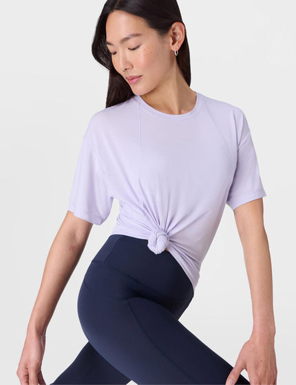 Sweaty Betty Soft Flow Studio T-Shirt - Heather Purpleimage5- The Sports Edit