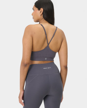 Soft Ribbed Bra - Nebula Blue