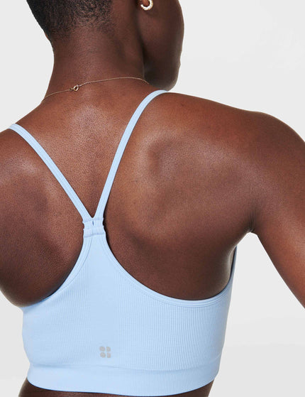 Sweaty Betty Spirit Restored Yoga Bra - Breeze Blueimage4- The Sports Edit