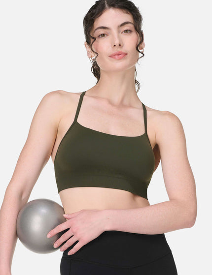 Sweaty Betty Spirit Restored Yoga Bra - Nori Greenimages4- The Sports Edit