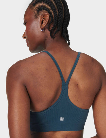 Sweaty Betty Spirit Restored Yoga Bra - Subdued Blueimage4- The Sports Edit