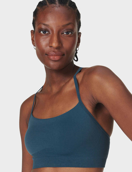 Sweaty Betty Spirit Restored Yoga Bra - Subdued Blueimage3- The Sports Edit