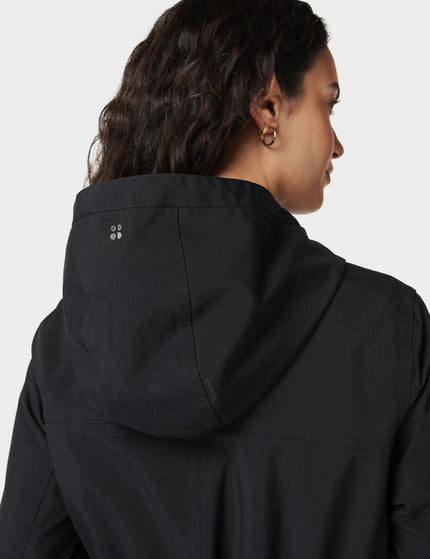 Sweaty Betty Stride Waterproof Parka - Blackimage5- The Sports Edit