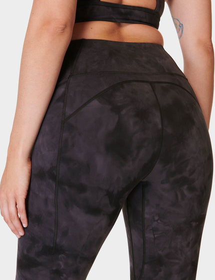 Sweaty Betty Super Soft 7/8 Yoga Leggings - Black Spray Dye Printimage4- The Sports Edit