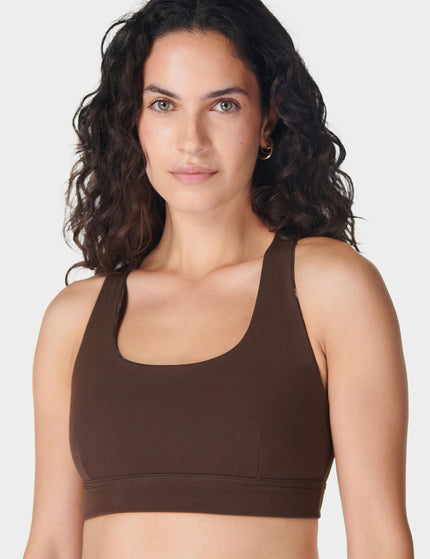 Sweaty Betty Super Soft Reversible Bra - Brown Python Print/Cacao Brownimage2- The Sports Edit