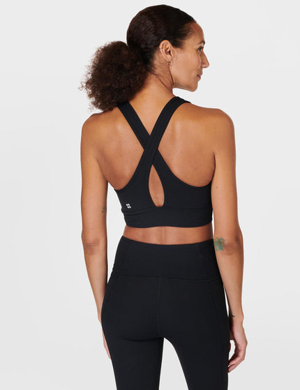 Sweaty Betty Super Soft Ultra-Lite Wrap Bra - Blackimage2- The Sports Edit