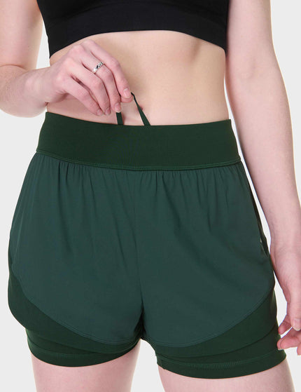 Sweaty Betty Tempo Run Shorts - Cedar Greenimage3- The Sports Edit