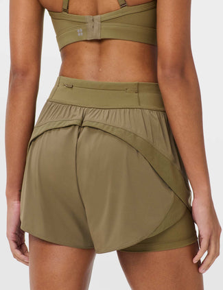Tempo Run Shorts - Khaki Brown