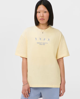 Tennis Graphic T-Shirt - Blue Tennis Ladies Print