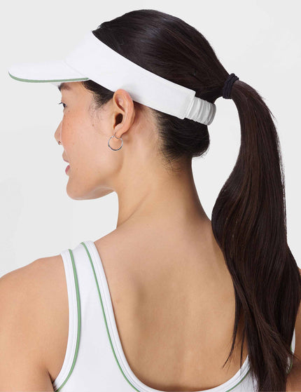Sweaty Betty The Volley Visor - White/Courtside Greenimage4- The Sports Edit