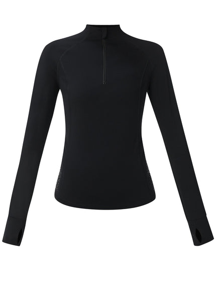 Sweaty Betty Ultimate Studio Grippy Half Zip - Blackimages7- The Sports Edit