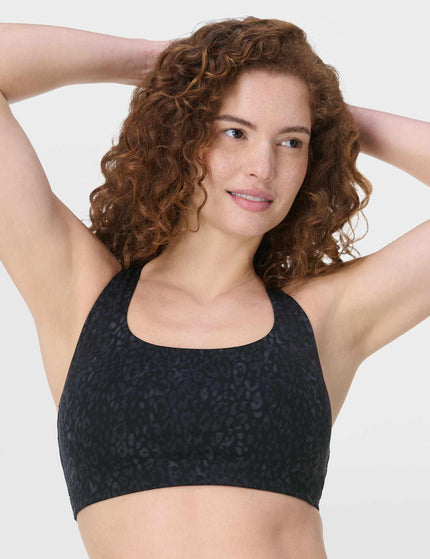 Sweaty Betty Ultimate Studio Racerback Bra - Black Panther Printimage3- The Sports Edit