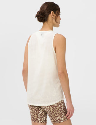 Ultimate Train Loose Rib Tank - Dove White