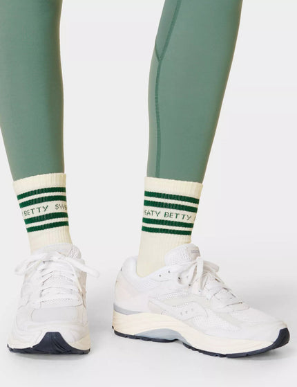 Sweaty Betty Varsity Slogan Socks - Retro Greenimage4- The Sports Edit