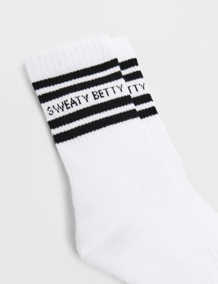 Sweaty Betty Varsity Slogan Socks - White Blackimages2- The Sports Edit