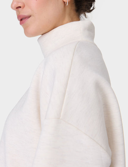 Sweaty Betty Wind Down Funnel Neck Sweatshirt - White Marlimage3- The Sports Edit