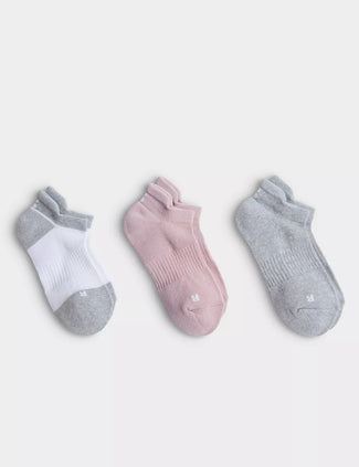 Workout Trainer Socks 3 Pack - Light Grey Marl