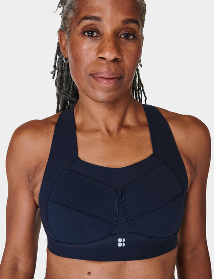 Sweaty Betty Zero Gravity Running Bra - Navy Blue Aimage5- The Sports Edit