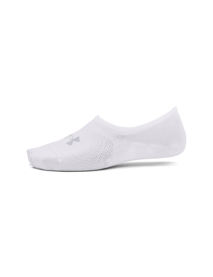 Under Armour Breathe Lite Ultra 3-Pack Low Liner Socks - White/Mod Greyimage2- The Sports Edit