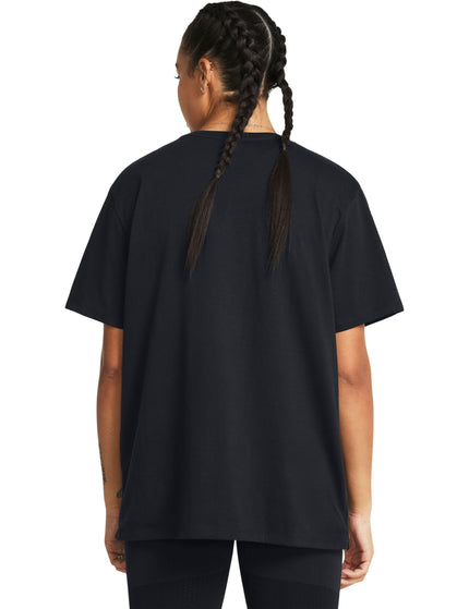 Under Armour Campus Oversize Short Sleeve - Black/Whiteimage2- The Sports Edit