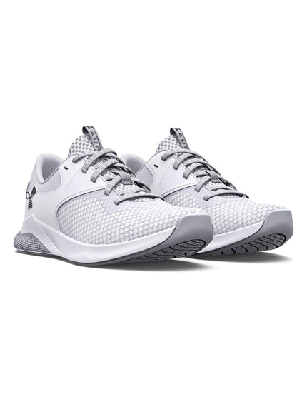 Under Armour Charged Aurora 2 Training Shoes - White/Metallic Warm Silverimage2- The Sports Edit