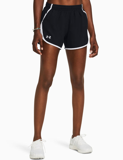 Under Armour Fly-By 3" Shorts - Black/Whiteimage2- The Sports Edit