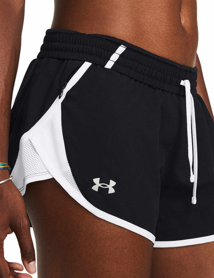 Under Armour Fly-By 3" Shorts - Black/Whiteimage1- The Sports Edit